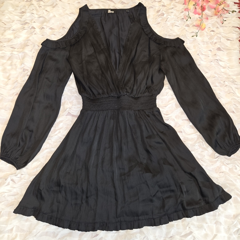 The Kooples Black Satin Dress